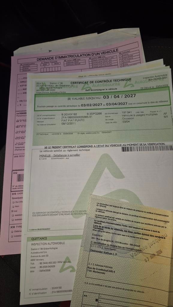 Prête a immatriculé, Auto's, Fiat, Particulier, Te koop, Grande Punto