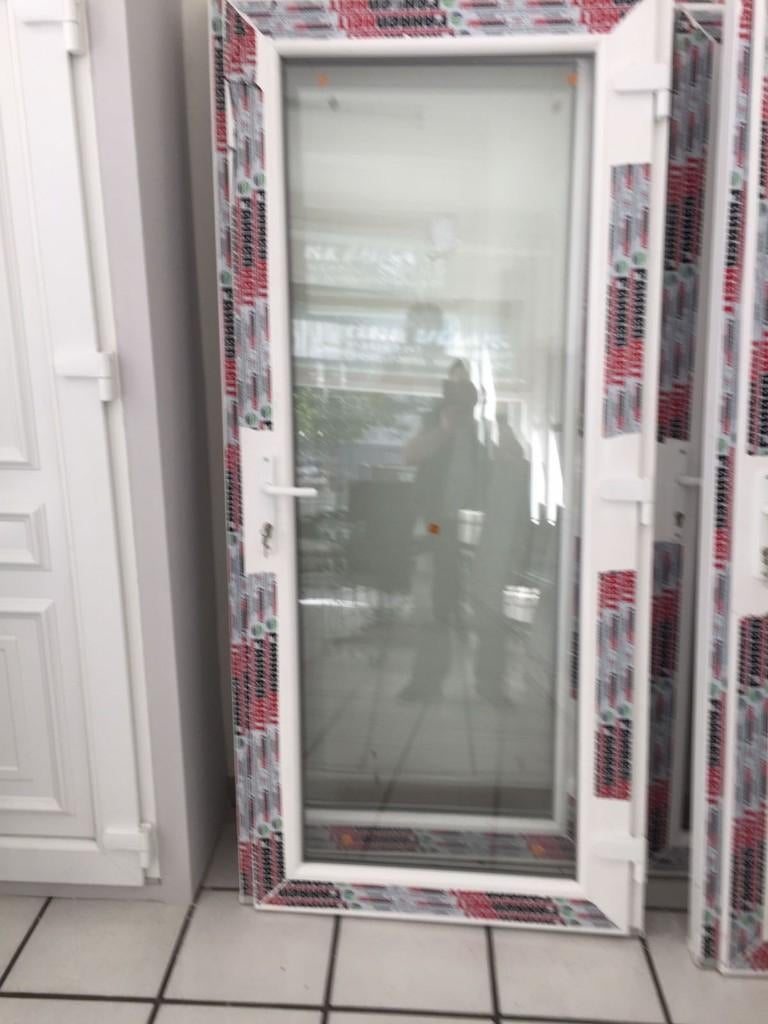 Portes PVC en stock, Bricolage & Construction, Enlèvement, Neuf, Vitre comprise