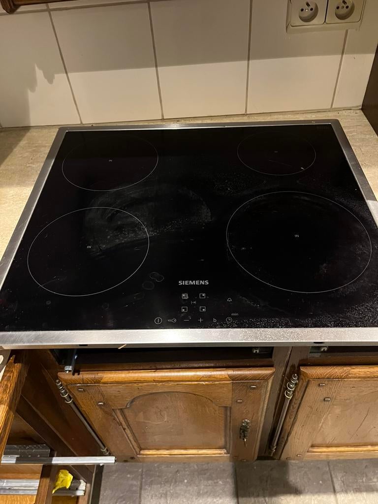 Kookplaat siemens te koop, Gebruikt, Inbouw, Elektrisch, 4 kookzones