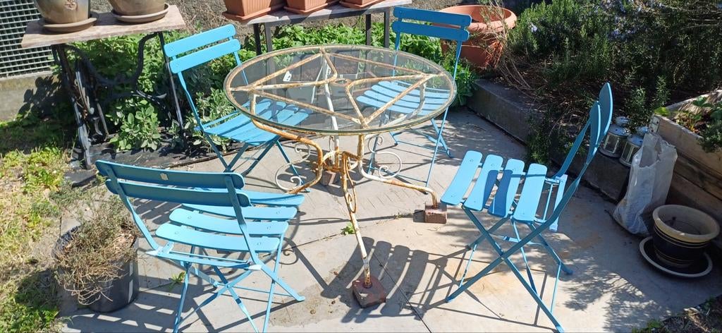 Chaise de jardin, Jardin & Terrasse, Comme neuf, Métal, Pliant