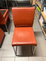 6 lederen stoelen terracotta kleur, Maison & Meubles, Chaises, Rouge, Enlèvement, Cuir, Cinq, Six Chaises ou plus
