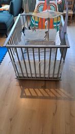 Baby park op wieltjes met matras, parkrand en mobiel, Kinderen en Baby's, Babyparken, Ophalen, Gebruikt, Rechthoekig, In hoogte verstelbaar