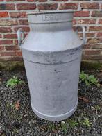 Melkstoop met deksel in aluminium, Ophalen, Gebruikt