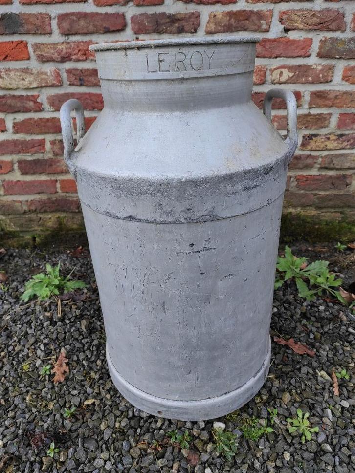 Melkstoop met deksel in aluminium, Animaux & Accessoires, Autres accessoires pour animaux, Utilisé, Enlèvement