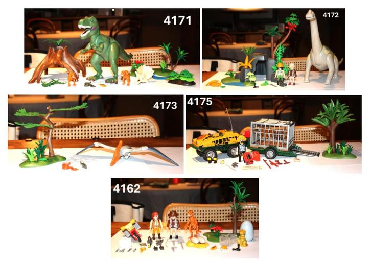 Playmobil lot dinosaurussen (4171-4172-4173-4175-4162), Kinderen en Baby's, Speelgoed | Playmobil, Gebruikt, Complete set, Ophalen of Verzenden