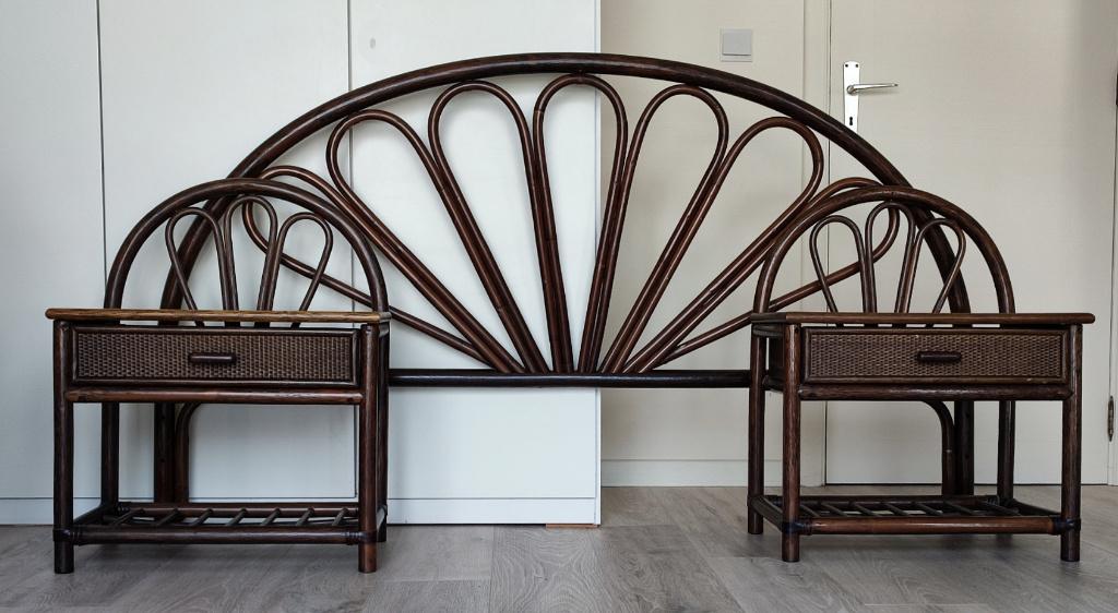 lit 2 personnes 160 cm, Comme neuf, Brun, Enlèvement, Autres matériaux