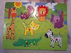 Houten legpuzzel dierentuin, Ophalen of Verzenden, Zo goed als nieuw, Van hout, Minder dan 10 stukjes