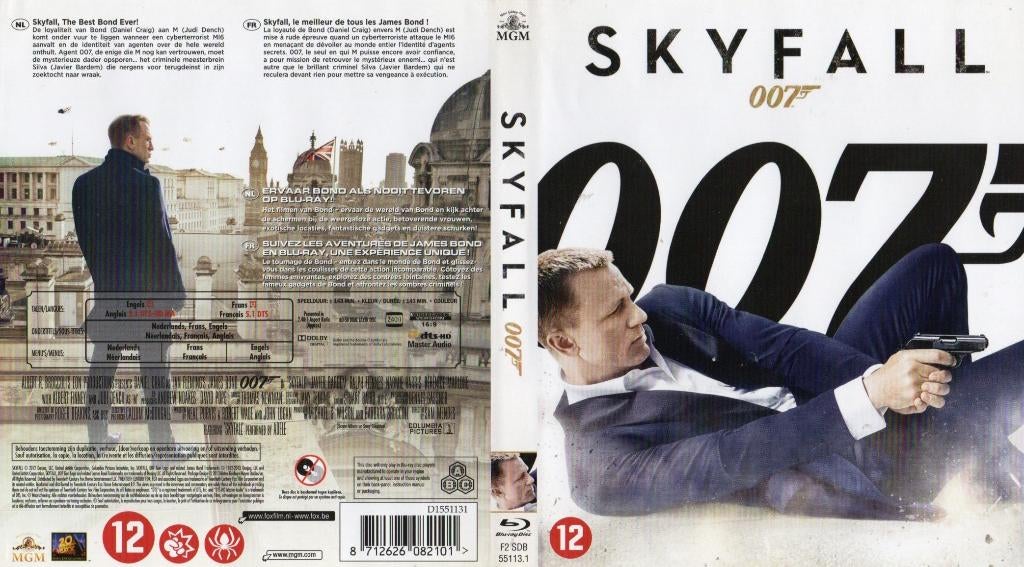 skyfall (blu-ray) neuf, CD & DVD, Blu-ray, Comme neuf, Action, Enlèvement ou Envoi