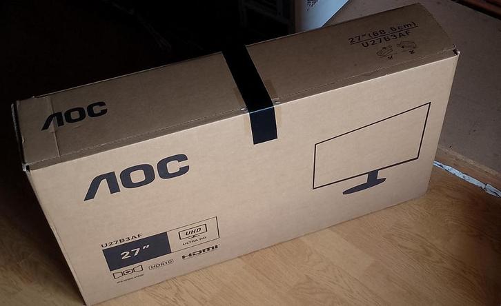 Ecran 4K 27 pouces AOC u27b3af, Informatique & Logiciels, Moniteurs, Comme neuf, 60 Hz ou moins, DisplayPort, HDMI, Haut-parleurs intégrés