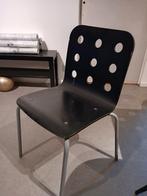 10 stuks stoel ikea Jules - zwart - stapelbaar, Vintage, Enlèvement, Bois, Noir