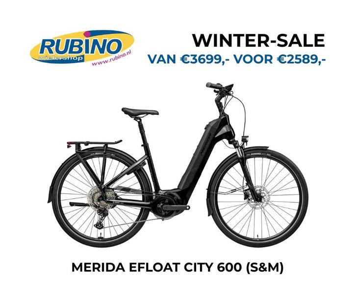NIEUW - 2x MERIDA EFLOAT CITY 600 ELEKTRISCHE FIETS (S/M), Fietsen en Brommers, Elektrische fietsen, Ophalen