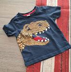 Dopo Dope blauw t-shirt met dino 80, Kinderen en Baby's, Babykleding | Maat 80, Ophalen of Verzenden, Zo goed als nieuw, Jongetje