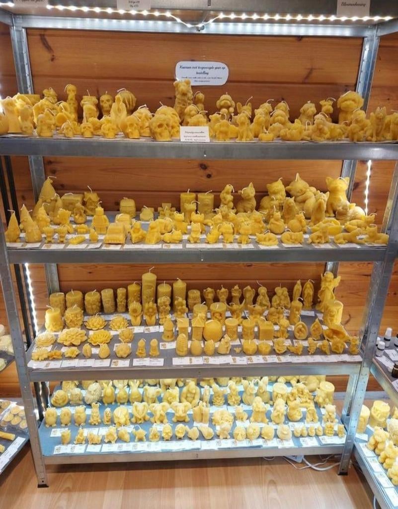 Bijenwas kaarsen handgemaakt imker, Ophalen of Verzenden