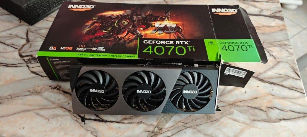 Inno3d Geforce RTX 4070 Ti x3 GDDR6X 12 GB, Ophalen, Gebruikt, Overige soorten, PCI-Express 4