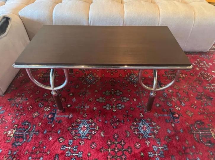 vintage - retro - chroom - salontafel - bijzettafel, Antiek en Kunst, Antiek | Meubels | Tafels, Ophalen
