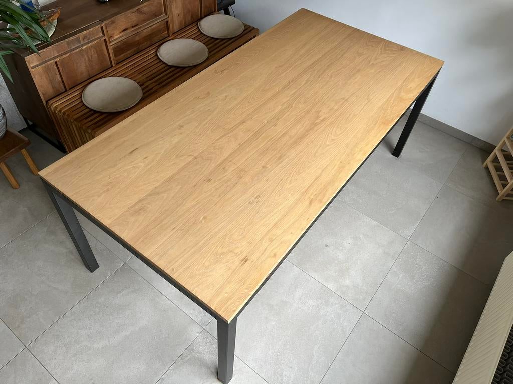 Eettafel 200cm x 100cm, Huis en Inrichting, Tafels | Eettafels, Ophalen, Grenenhout, Gebruikt, 50 tot 100 cm