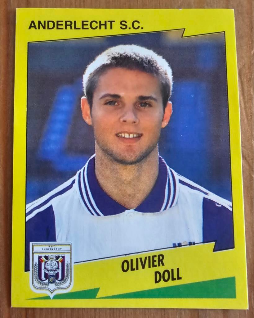 Panini Football 98 #31 Olivier Doll SC Anderlecht Voetbal, Ophalen of Verzenden, Zo goed als nieuw, Sticker