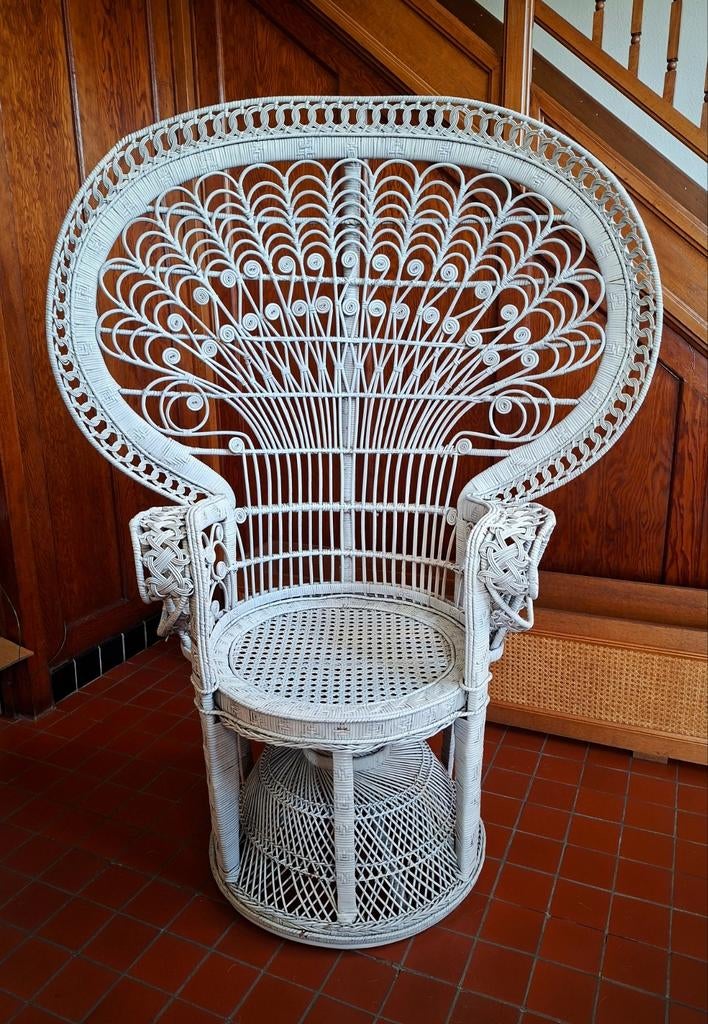 Fauteuil vintage en forme de paon, Antiquités & Art, Enlèvement