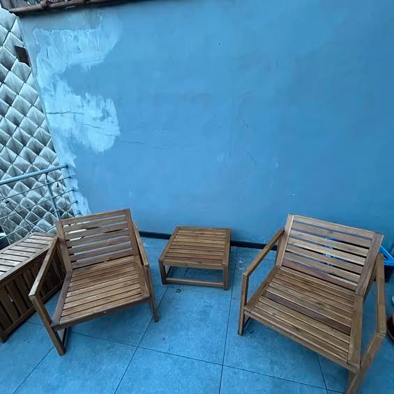 Tuinmeubilair - Loungestoelen, tafel, opbergbox IKEA NÄMMARÖ, Tuin en Terras, Tuinsets en Loungesets, Gebruikt, Tuinset, Hout