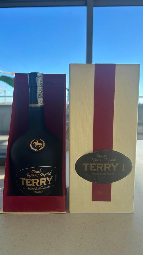 Terry 1 Brandy Reserva especial Vintage in originele doos, Collections, Vins, Neuf, Enlèvement ou Envoi, Autres types, Espagne