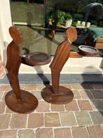 Montants congolais anciens, Antiquités & Art, Bois, Brun, Fait main, Homme