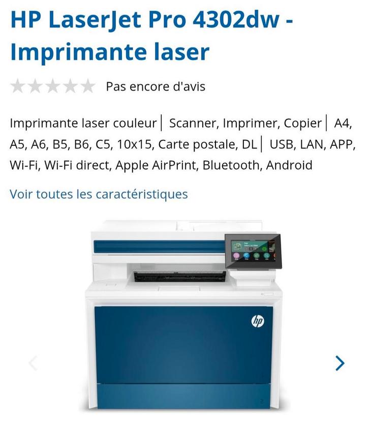 Imprimante HP laserjet pour 4302dw Neuf, Informatique & Logiciels, Imprimantes, Imprimante, Enlèvement