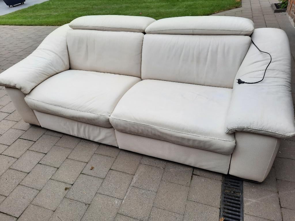 Tweezit relax - leder - beige, Ophalen, Gebruikt