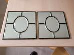 2 inlegpanelen, Antiek en Kunst, Antiek | Spiegels, Ophalen, Vierkant