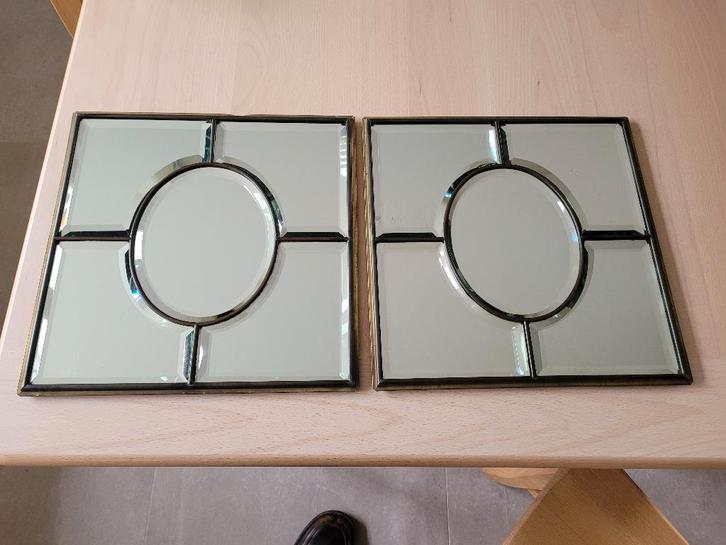 2 inlegpanelen, Antiquités & Art, Antiquités | Miroirs, Carré, Enlèvement