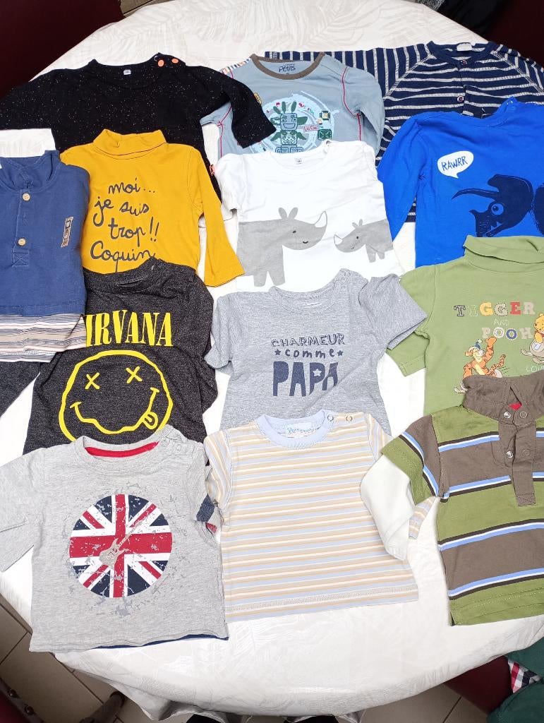 6M Lot hauts bébé garçon, Enfants & Bébés, Enlèvement ou Envoi, Garçon