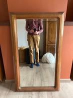 Antieke eiken spiegel – 76 × 128 cm – massief hout, Antiek en Kunst, Ophalen, Rechthoekig, 50 tot 100 cm, 100 tot 150 cm