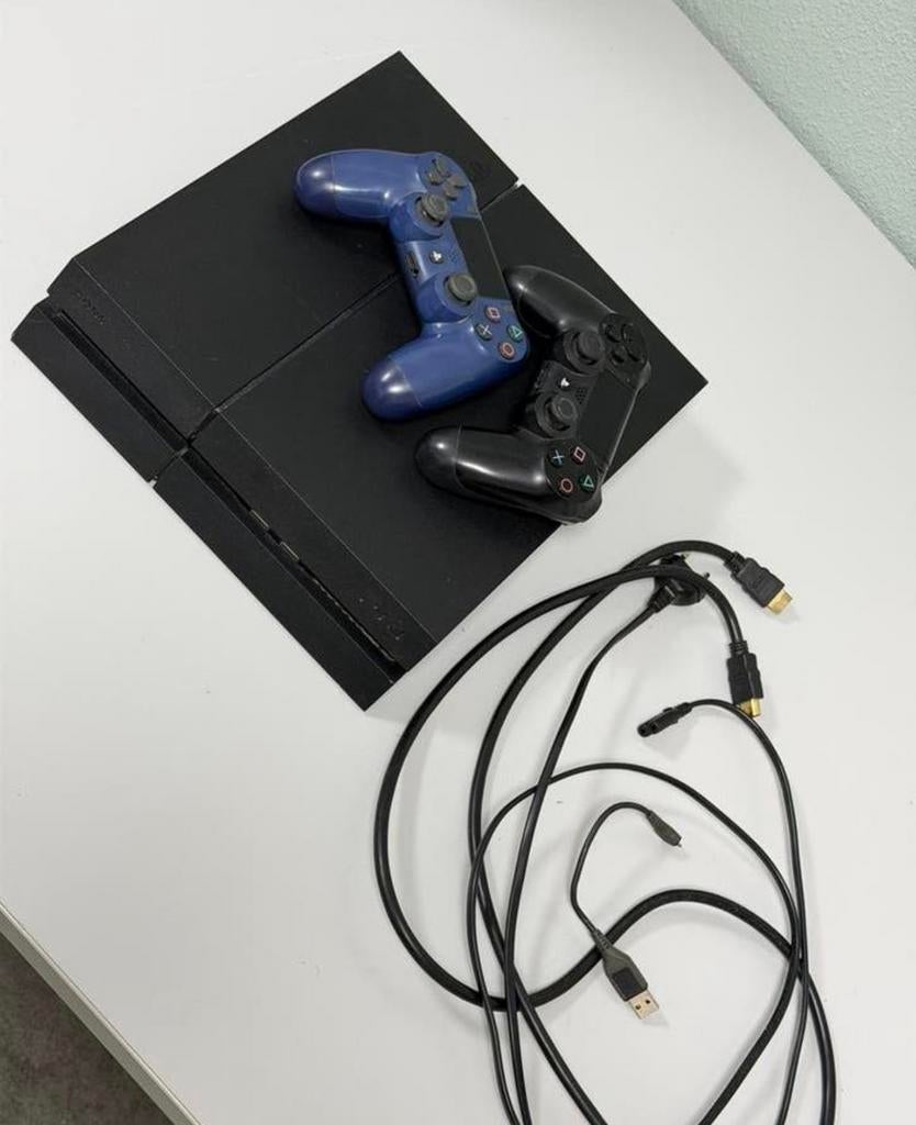 Sony PlayStation 4 - PS4 500GB + 2 Controllers + Kabels, 500 GB, Met 2 controllers, Ophalen of Verzenden, Zo goed als nieuw