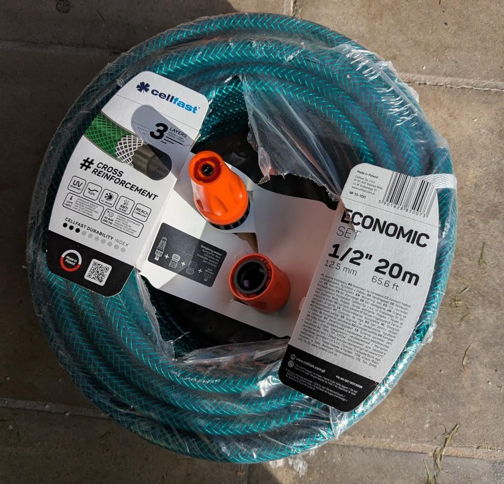 Cellfast tuinslang 1/2 inch 20m nieuw, Ophalen, Tuinslang