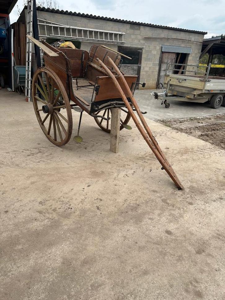 Antieke houten paardenkoets-decoratief of restauratieproject, Dieren en Toebehoren, Rijtuigen en Koetsen, Gebruikt, Overige typen