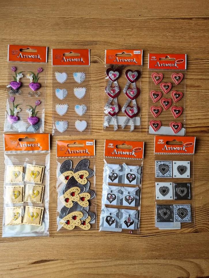 Artoz Artwork handmade stickers hartjes, Hobby & Loisirs créatifs, Cartes | Fabrication, Neuf, Autres types, Autres thèmes, Enlèvement ou Envoi