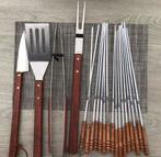 BBQ Gereedschapset . Stainless steel , houten handvaten ., Jardin & Terrasse, Enlèvement, Utilisé