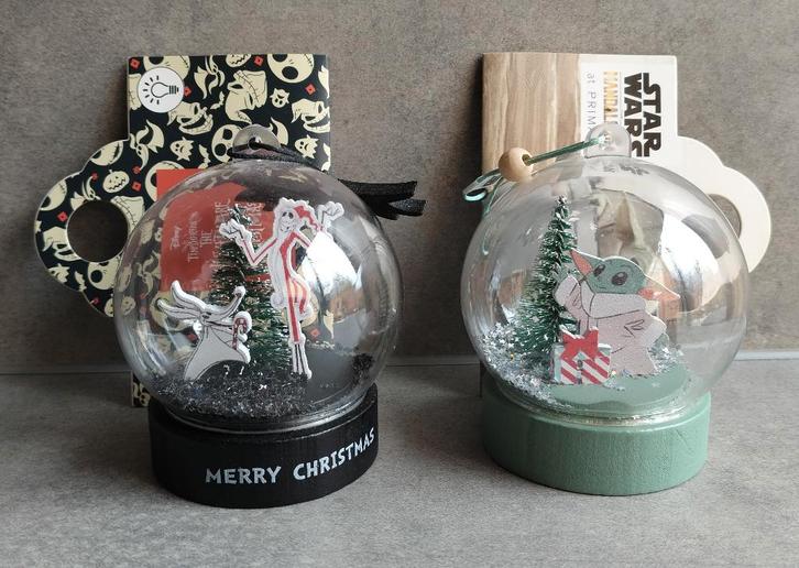 2x sneeuwbol, the nightmare before christmas & star wars, Verzamelen, Disney, Zo goed als nieuw, Ophalen of Verzenden