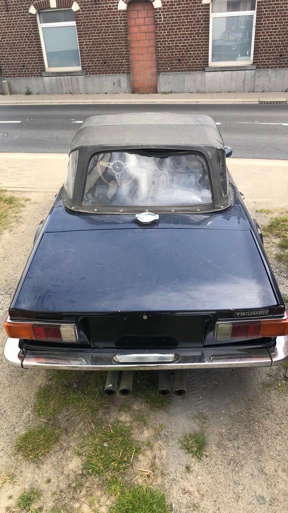 Triumph TR6, 2500 cc, Cabriolet, Blauw, Triumph