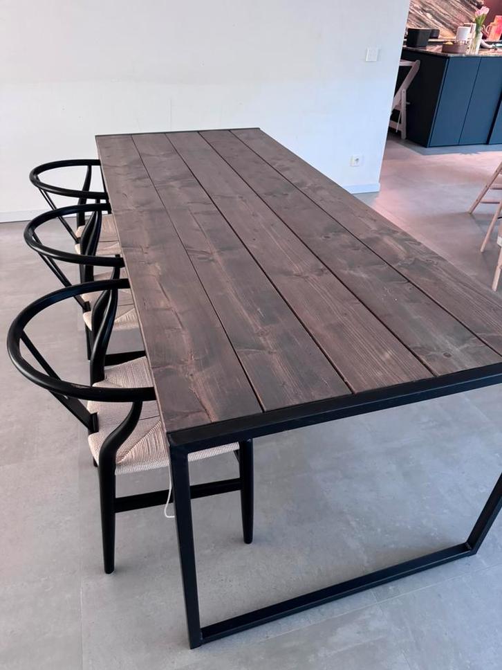 Stoer Metaal eettafel Stoer25 (220x90), Huis en Inrichting, Tafels | Eettafels, Zo goed als nieuw, Metaal, Ophalen