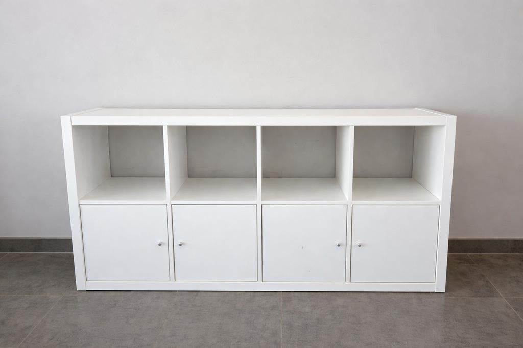 Kallax kast wit met 4 deurtjes, Ophalen