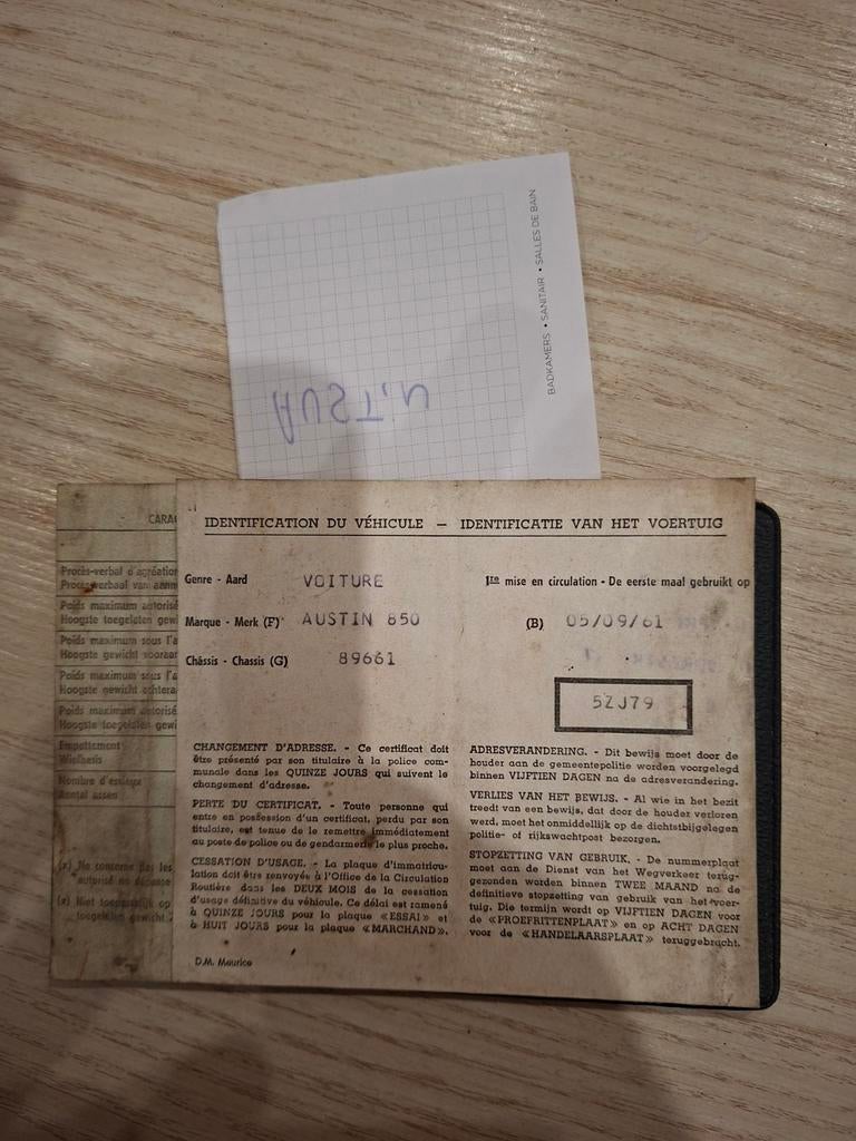 Papier ancienne voiture camion tracteur, Enlèvement