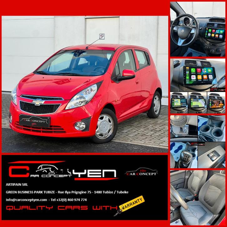 Chevrolet Spark 1.0i*CarPlay*Bluetooth*Clim, Autos, Chevrolet, Entreprise, Achat, Spark, Airbags, Air conditionné, Android Auto