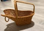 Mandje voor fles wijn, Ophalen of Verzenden, Zo goed als nieuw, Riet, Mand