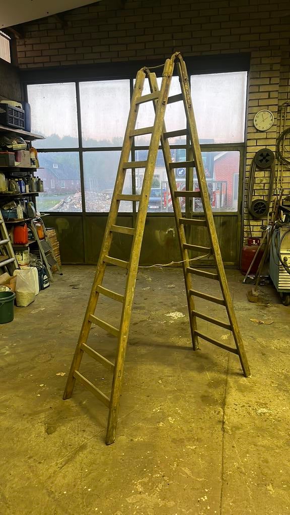 authentieke lader, Doe-het-zelf en Bouw, Ladders en Trappen, Ophalen, Gebruikt, Ladder, Opvouwbaar of Inschuifbaar