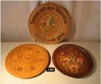3 Prachtige Houten Wandborden / Sierborden, Ophalen of Verzenden