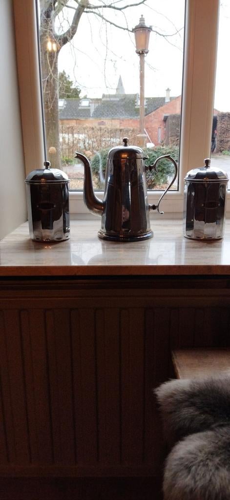 Oude potten met koffiekan, Antiek en Kunst, Ophalen