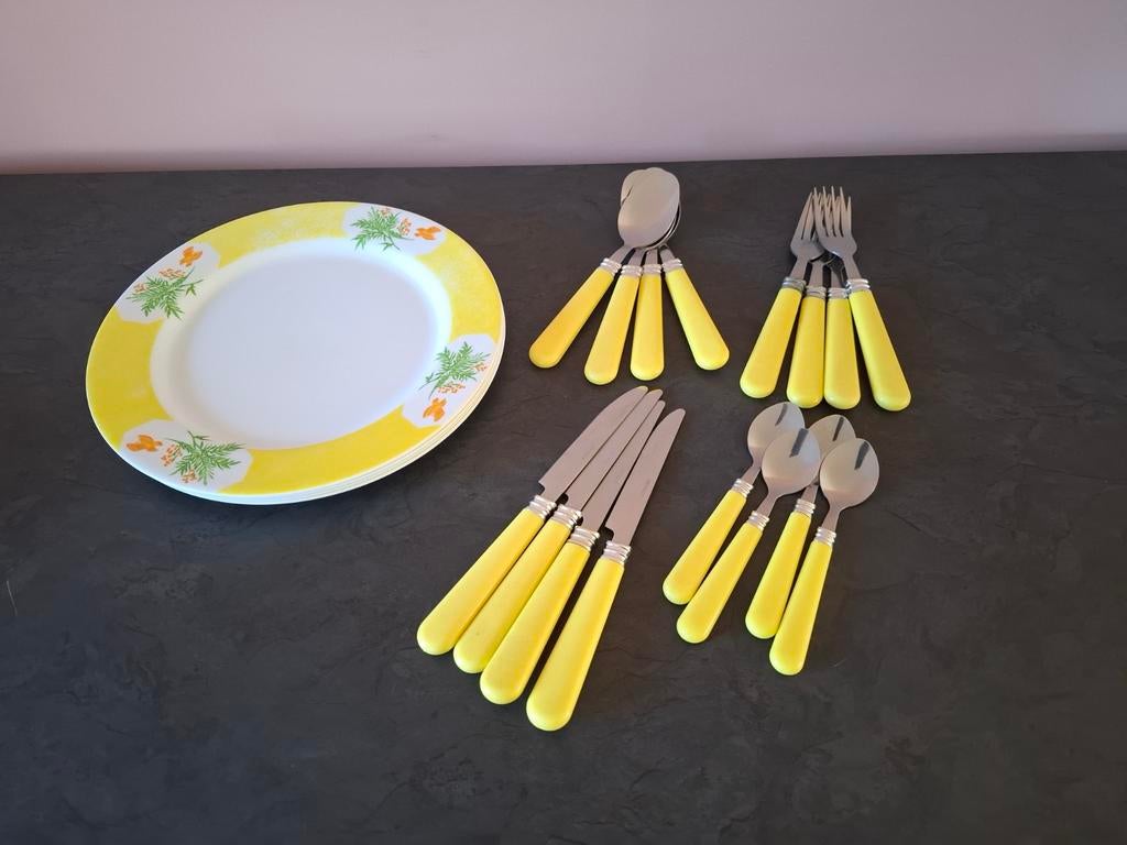 Bestek met borden, Huis en Inrichting, Keuken | Bestek, Ophalen, Nieuw, Bestekset