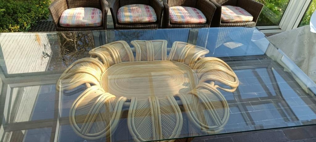 Glazen tafel 8 personen, Ophalen