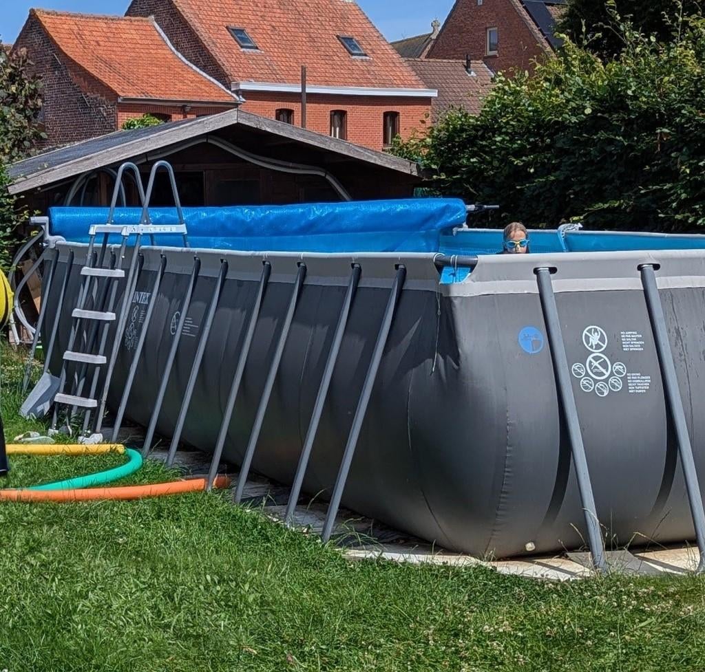 Zwembad Intex 732x366x132, Tuin en Terras, Zwembaden, Gebruikt, Opzetzwembad, 120 cm of meer, 400 cm of meer, 300 cm of meer, Rechthoekig