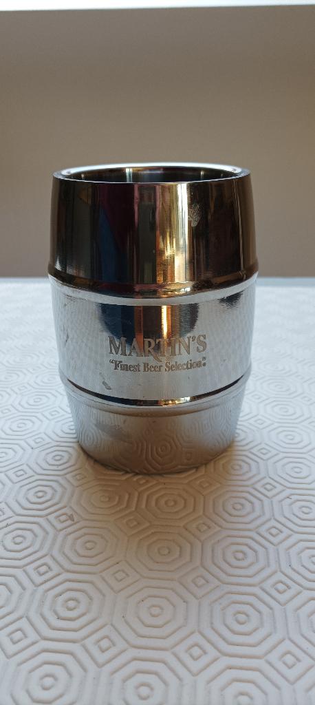 Martins beste bierselectie kleine metalen POT/TONNEAU, Verzamelen, Biermerken, Zo goed als nieuw, Overige typen, Ophalen of Verzenden
